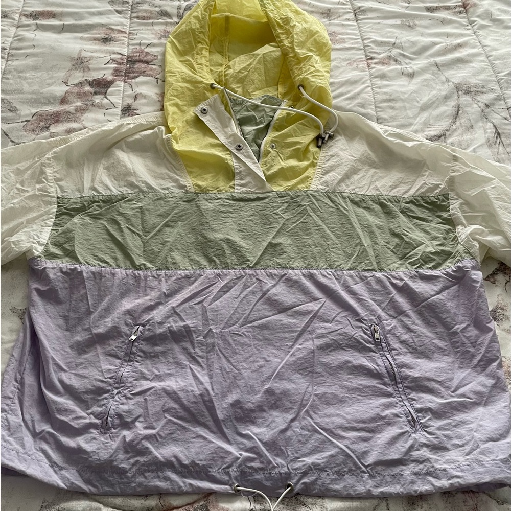ASTR The Label Sawyer Windbreaker pastel colorblock hooded, size L cottagecore - Picture 16 of 16